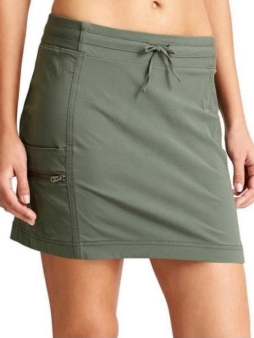 Athleta Trekkie Cargo Hiking Skort size 6 green utility Ripstop Fabric outdoors
